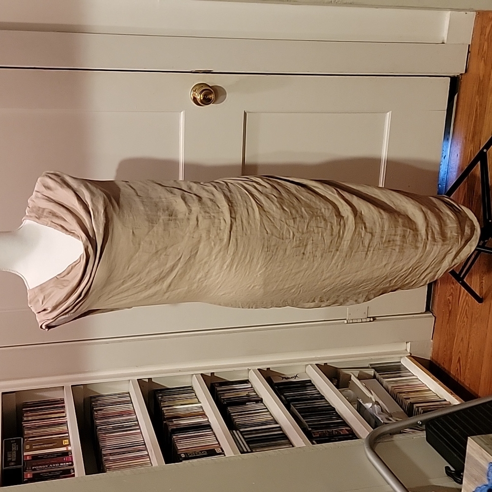 Allsaints Spitalfields Contour Dress in metallic Beige US 10 Japanese Cloth - Picture 10 of 13